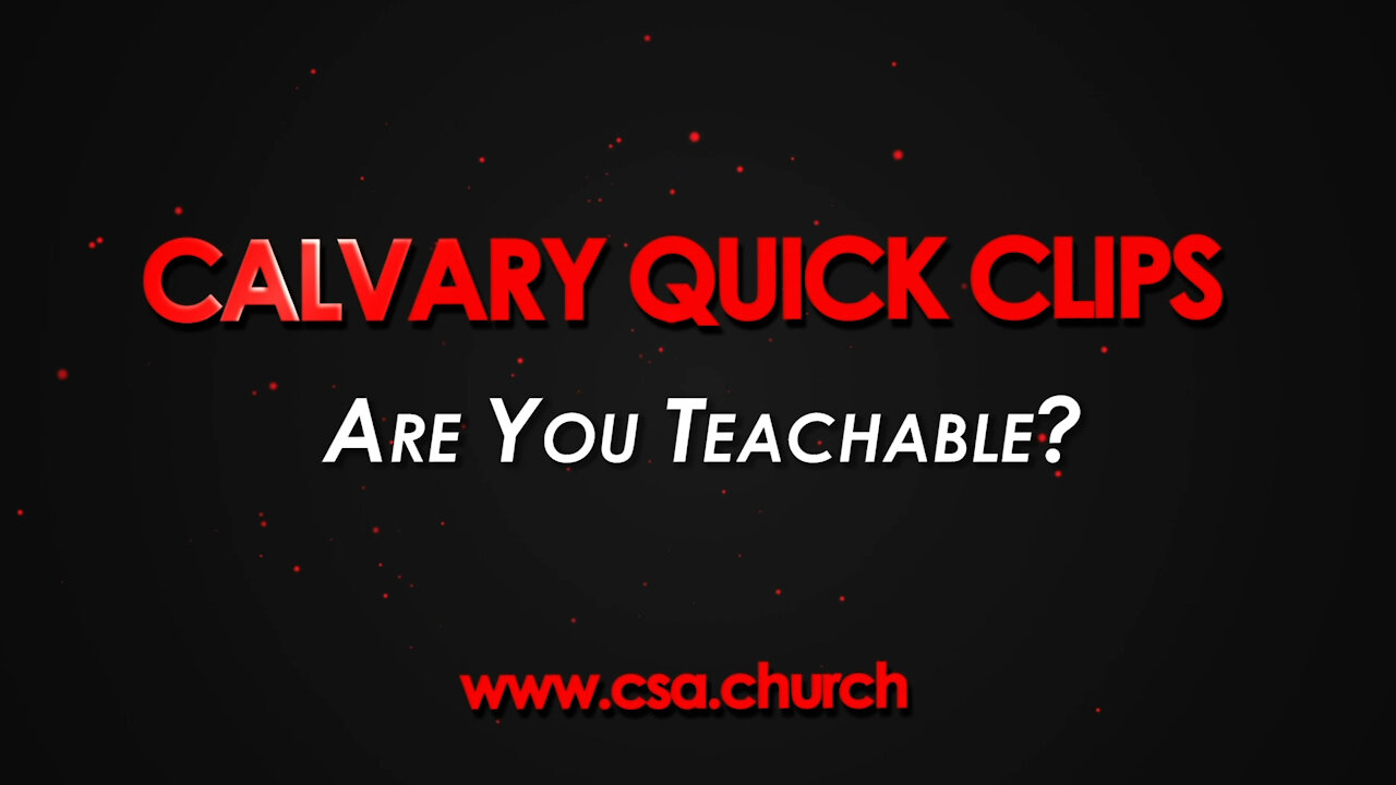 Are You Teachable?