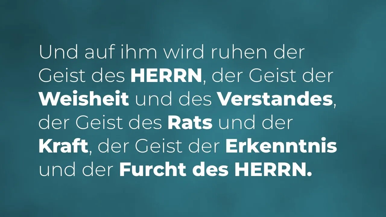 Die sieben Geister Gottes (Offenbarung 1, Jesaja 11)