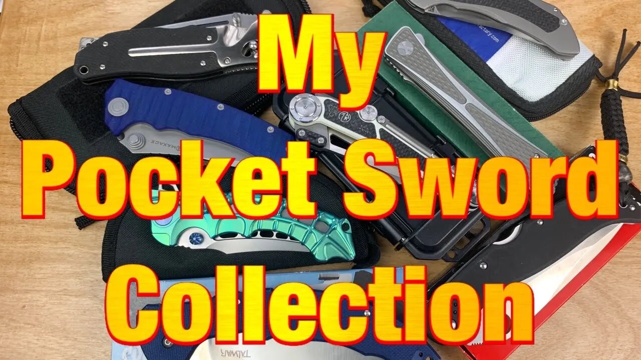 My Collection of Pocket Swords !! Some of the best big folders made !! Wild / Crazy & Way Cool !!!