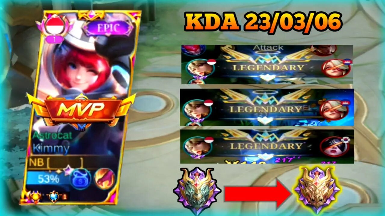 KIMMY VERY AGRESIF WITH 23KILL AUTO LEGENDARY | MOBILE LEGENDS | JMS GAMEPLAY