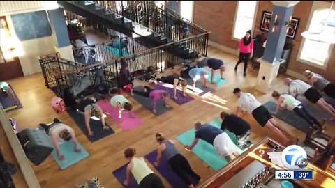 Beer and yoga offered at metro Detroit brewery