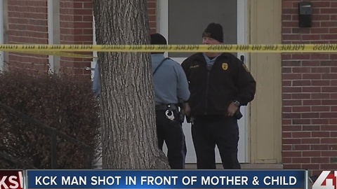 KCK man shot in front of mother and child