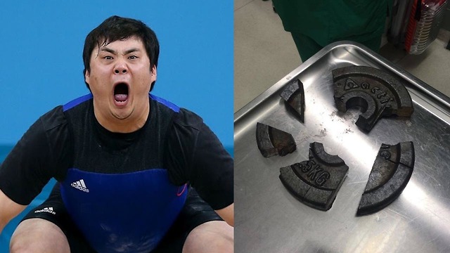 OUCH! Man Gets His D*ck STUCK in a Gym Weight