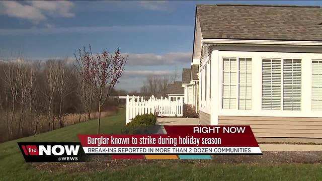 Burglar known to strike during holiday season