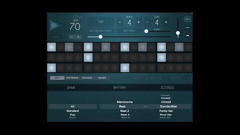 70 Bpm drum backing track