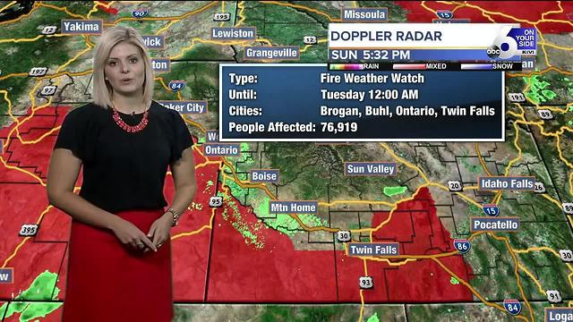 A chance of thunderstorms starts the week