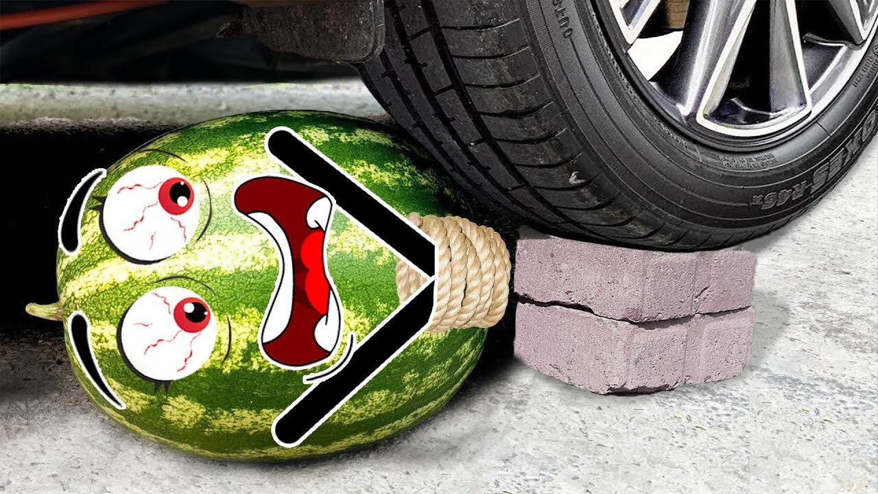 Experiment Car Vs Watermelon | Crushing Crunchy & Soft Things | Doodles