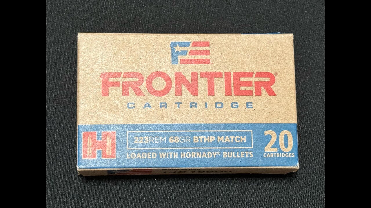 Frontier (Hornady) 68 Grain Boat Tail Hollow Point Match Factory Ammo Accuracy Test