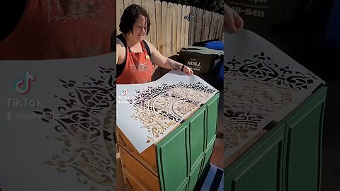 How To Stencil Drawer Sides With Spray Paint