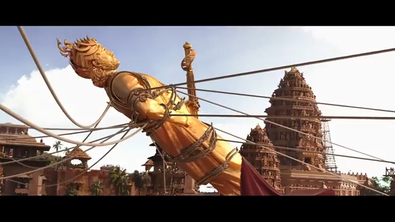 Bahubali 200ft tall statue lift by Bahubali son__emotional scenes