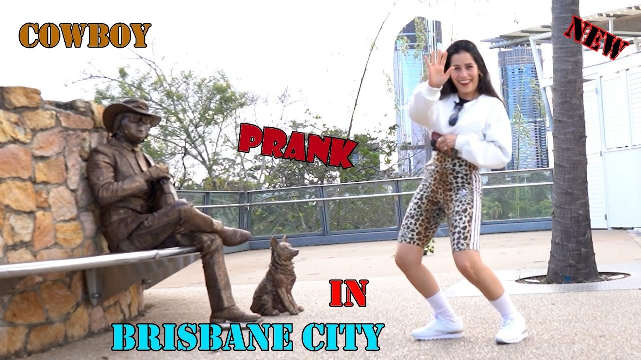 Cowboy_prank in Brisbane city. Awesome reactions.