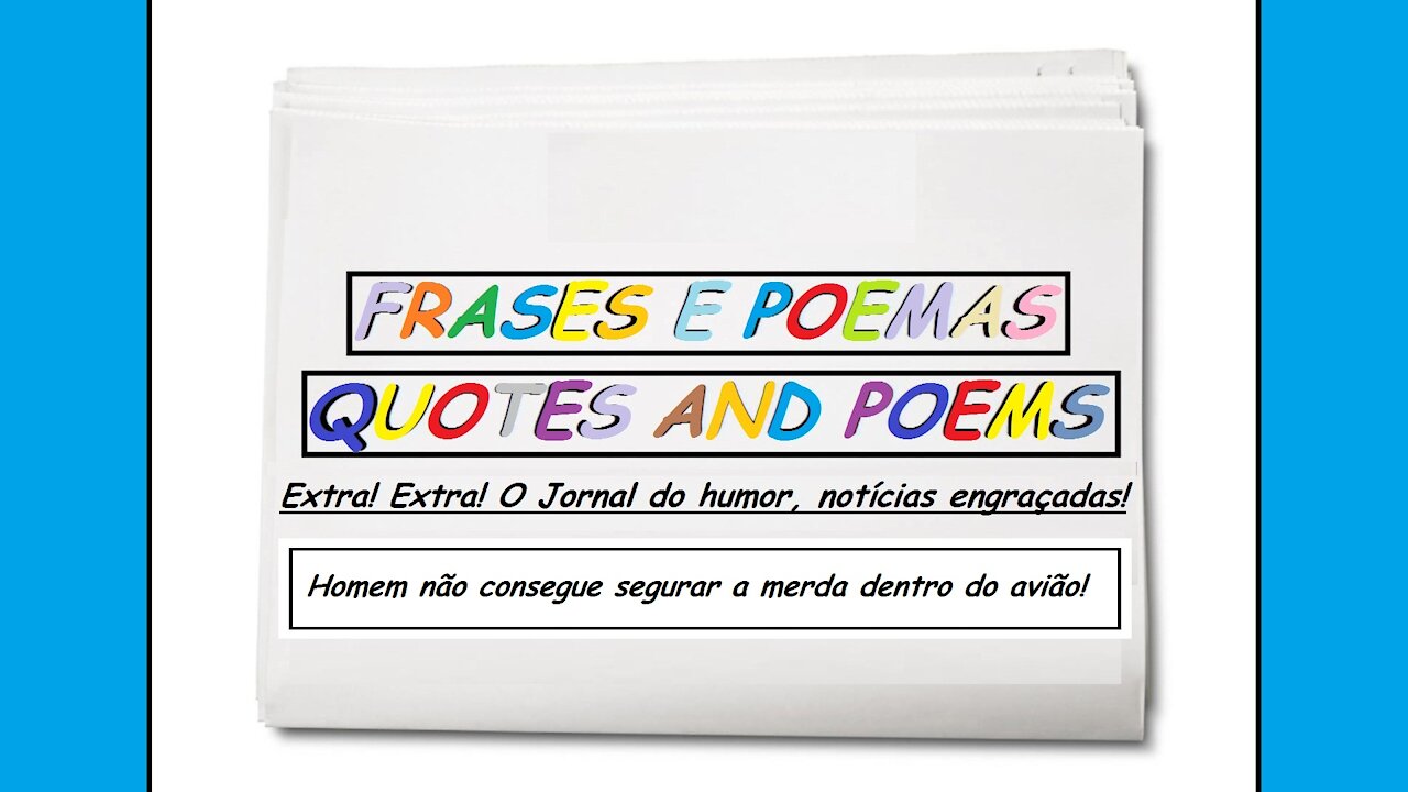 Notícias engraçadas: Homem não consegue segurar a merda dentro do avião! [Frases e Poemas]