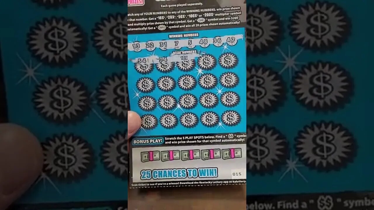 200X Scratch Off Win! #shorts #lottery