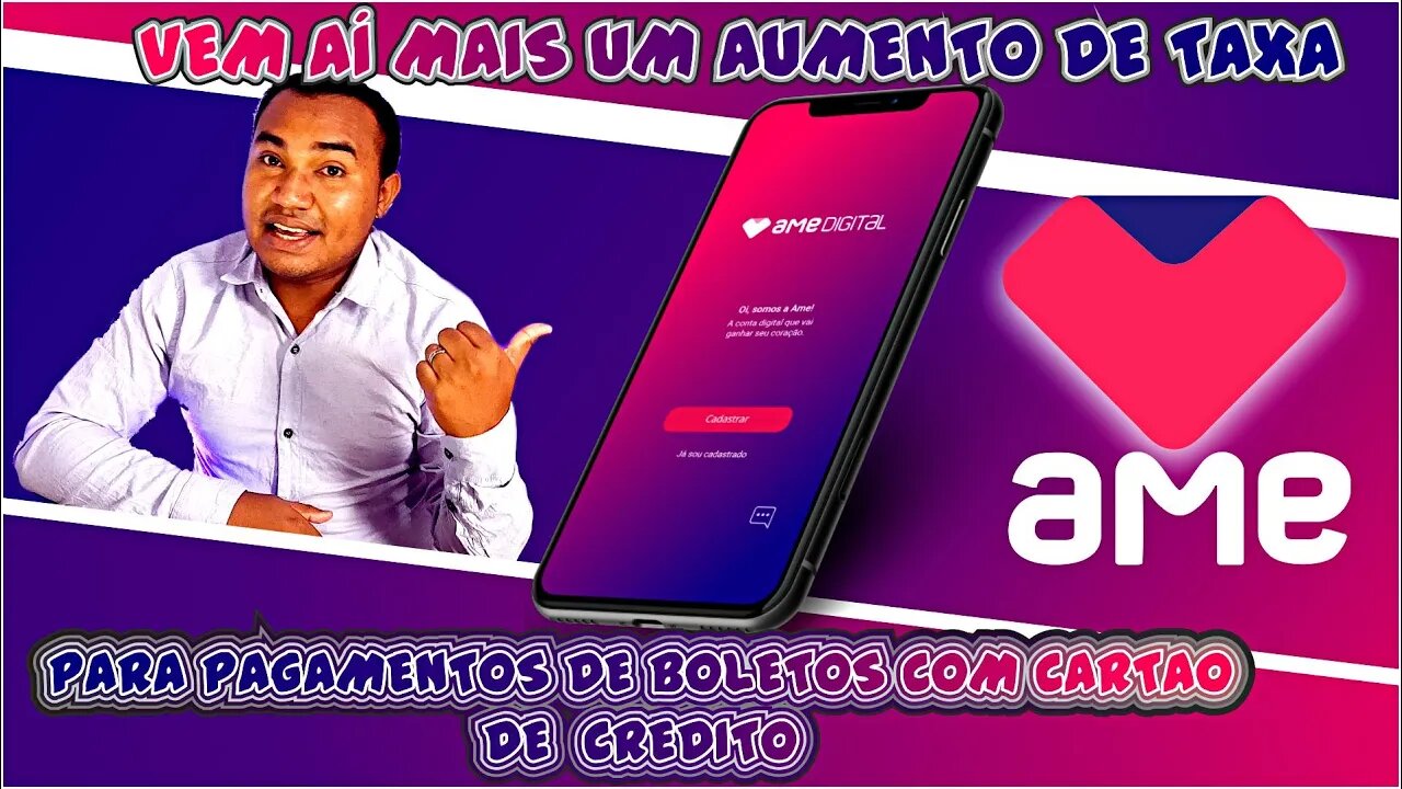 Ame digital aumenta taxas para pagamentos de boletos no credito confira!