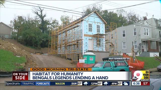 Bengals legends offer helping hand to Habitat for Humanity building site