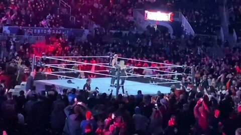 TRISH STRATUS & RHEA RIPLEY Take Out BECKY LYNCH At WWE ROAD TO WRESTLEMANIA In Toronto 3/27/22