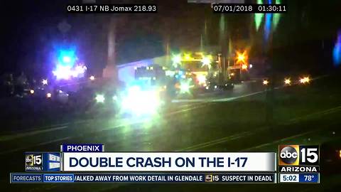 Rollover on Interstate 17 near Jomax