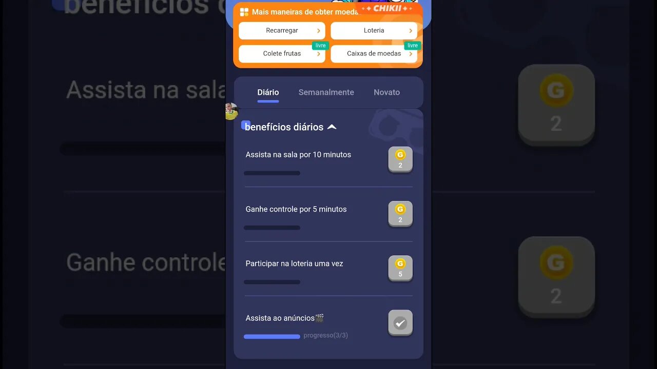 Como ganhar moedas no Chikii modo fácil.