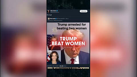 Trump Arrested For Beating Women - Alex Jones on X