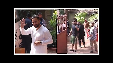 Saif Ali khan and Arjun Kapoor Spotted in Bandra | SpotboyE