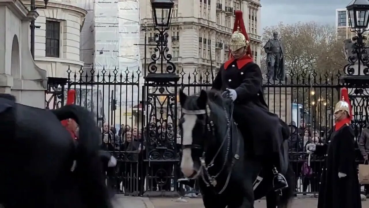 Eyes left eyes front no dismount of the horse #horseguardsparade