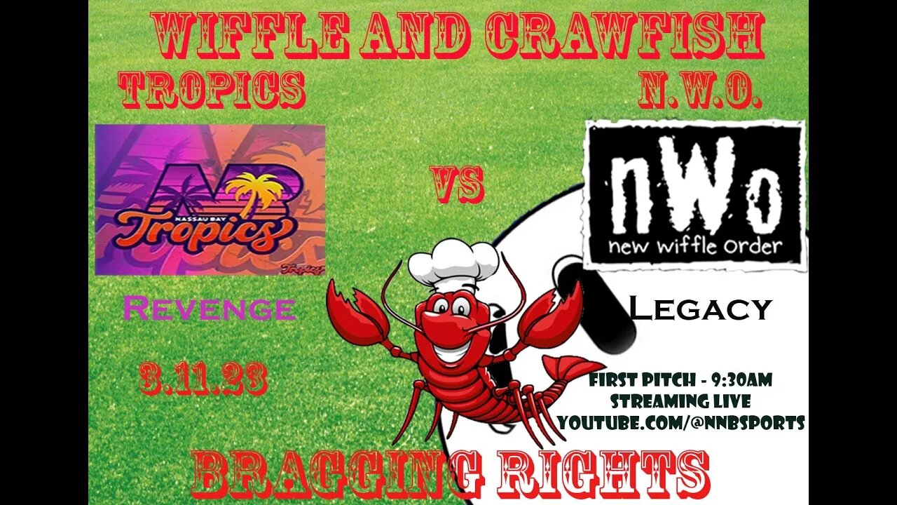 Wiffle Ball and Crawfish Exhibition Game. NWO vs Tropics. Bragging Rights.