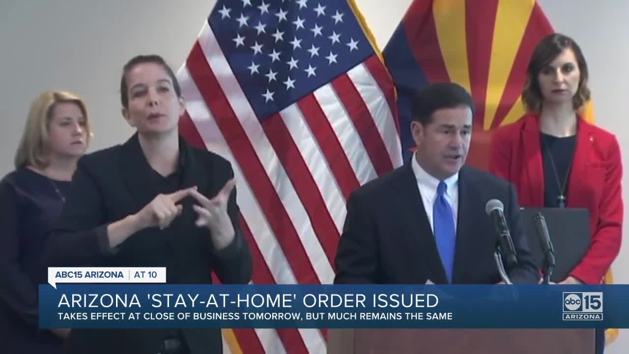 Arizona 'stay-at-home' order issue