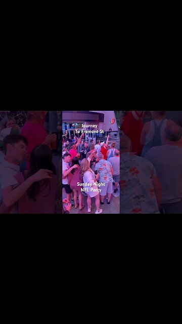 Journey. Fremont Street experience. Las Vegas. after the NFL game always a party. 2023