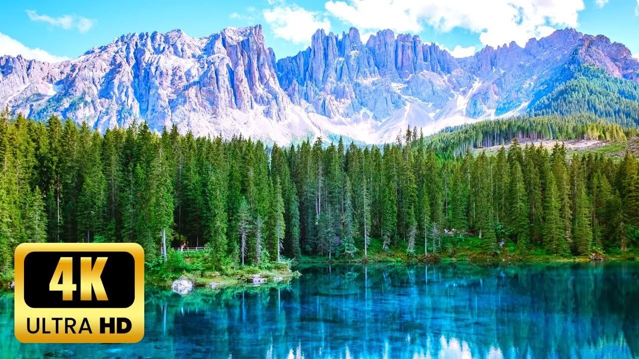 4K Stunning Nature Scenes & Relaxing Music • Study Music, Calming Music