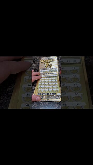 Tennessee Lottery Ticket Win Golden 7! #shorts #lottery