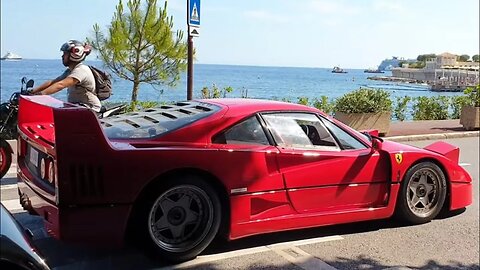 INSANE Ferrari F40 idling. Bumper to bumper traffic in F40 TOTAL BOSS! [4K 60P]