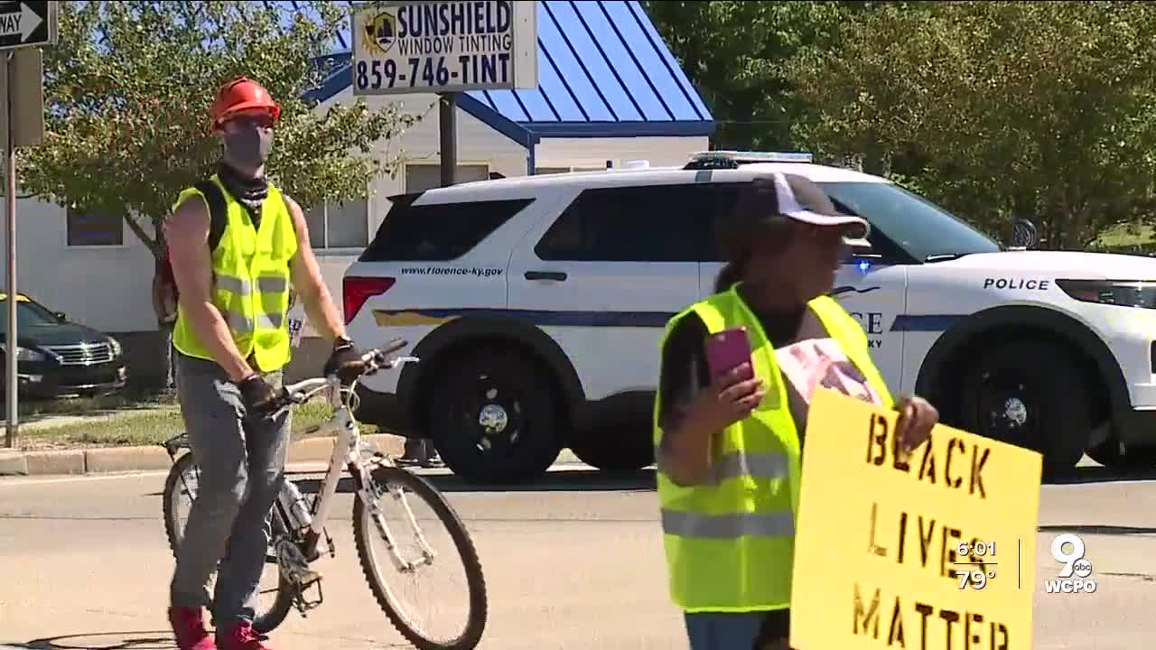 Peaceful protesters march for BLM in Boone County, Kentucky