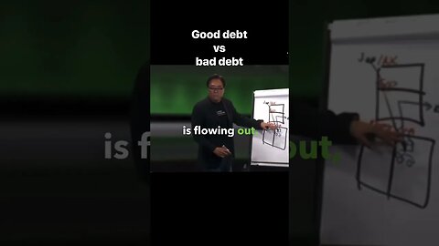 Robert Kiyosaki explains the difference between good debt and bad debt