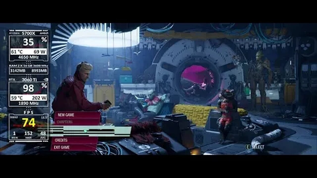 Ryzen 7 5700x + RTX 3060Ti | Marvel's Guardians of the Galaxy (GOTG) | Ultrawide Monitor