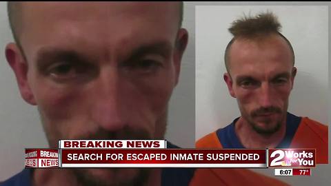 Escaped Inmate search suspended