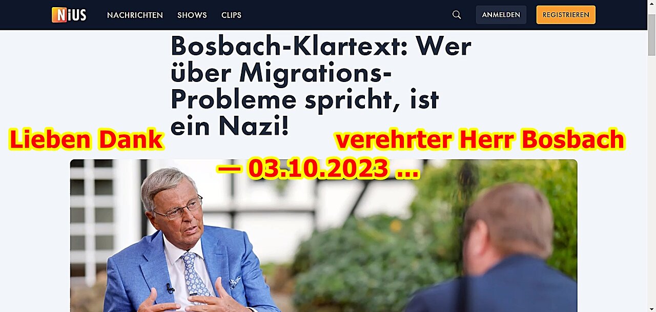 Lieben Dank verehrter Herr Bosbach — 03.10.2023 ...