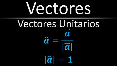 [Teoría] Vectores Unitarios parte 4 de 4 | Vectores