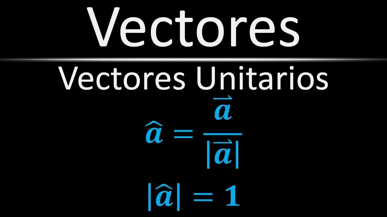 [Teoría] Vectores Unitarios parte 4 de 4 | Vectores