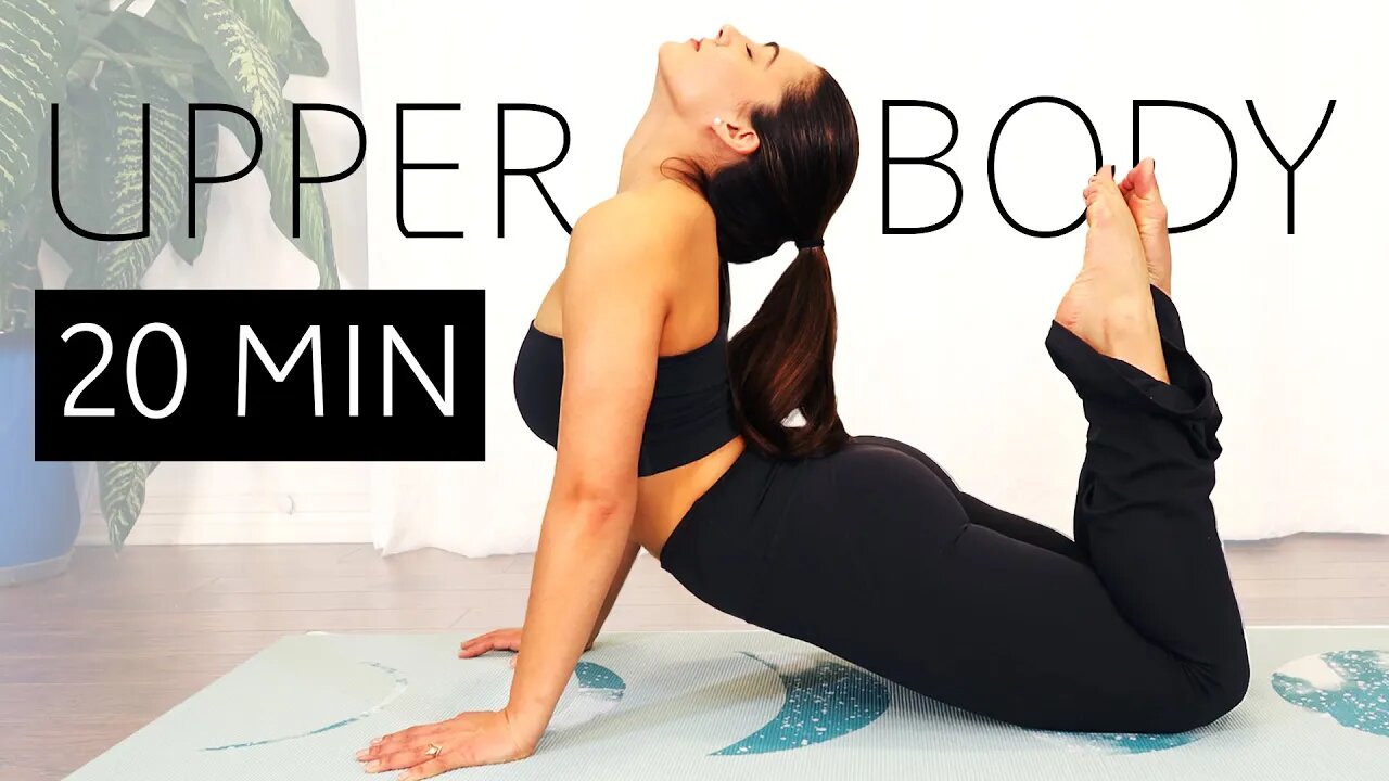 20 Minute Yoga + Pilates Fusion Workout, Upper Body for Tone & Lean Muscles Building Strength!