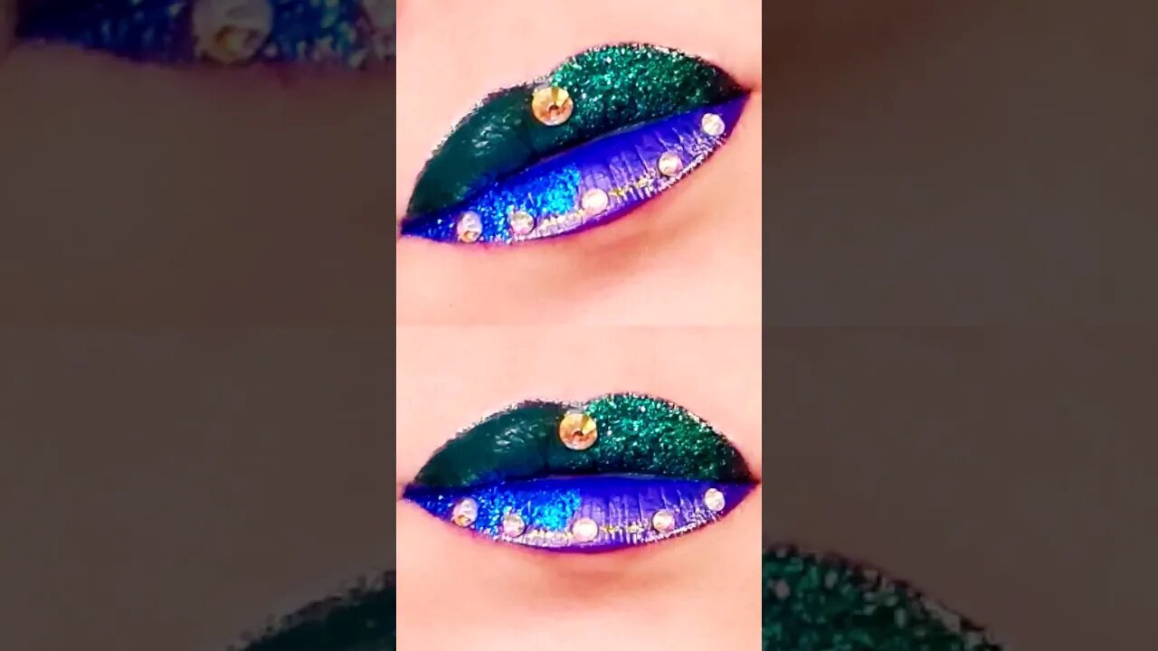 Creative Lip Art Makeup Design #shorts #shortvideo #viral #lipswatches #trending #fyp #short