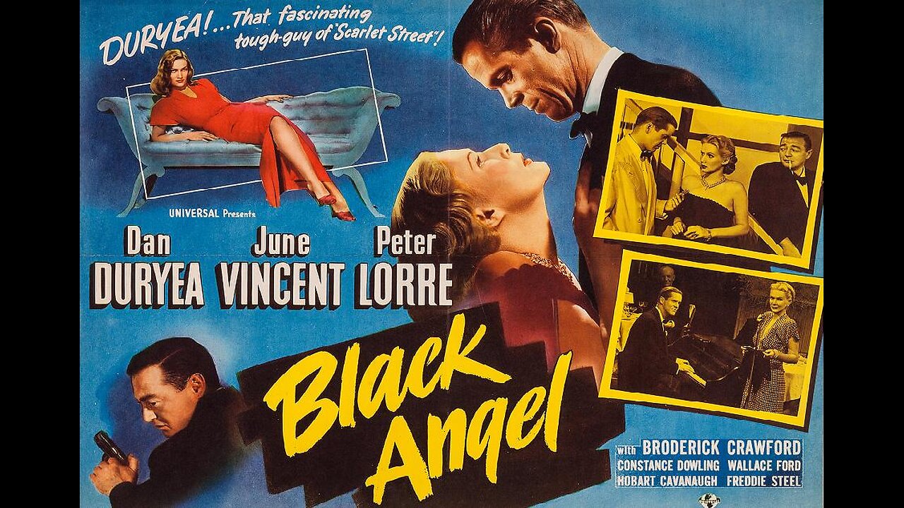 BLACK ANGEL 1946 Wife of Man Sentenced to Death Gets Help from an Alcoholic Pianist FULL MOVIE in HD