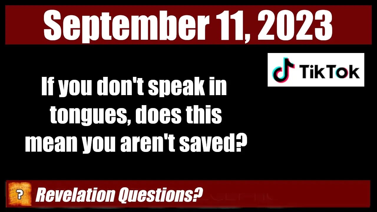 If You Don't Speak In Tongues, Are you NOT Saved?