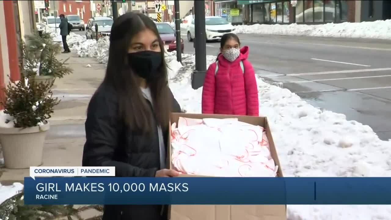 Racine teenager makes 10,000 masks to help slow spread of COVID-19