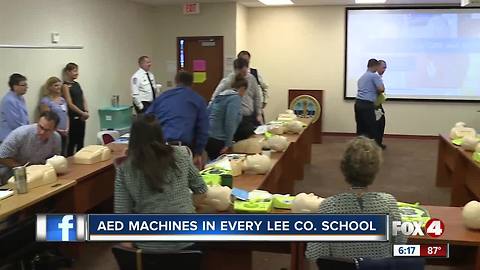 AED machines will now be in Lee County schools