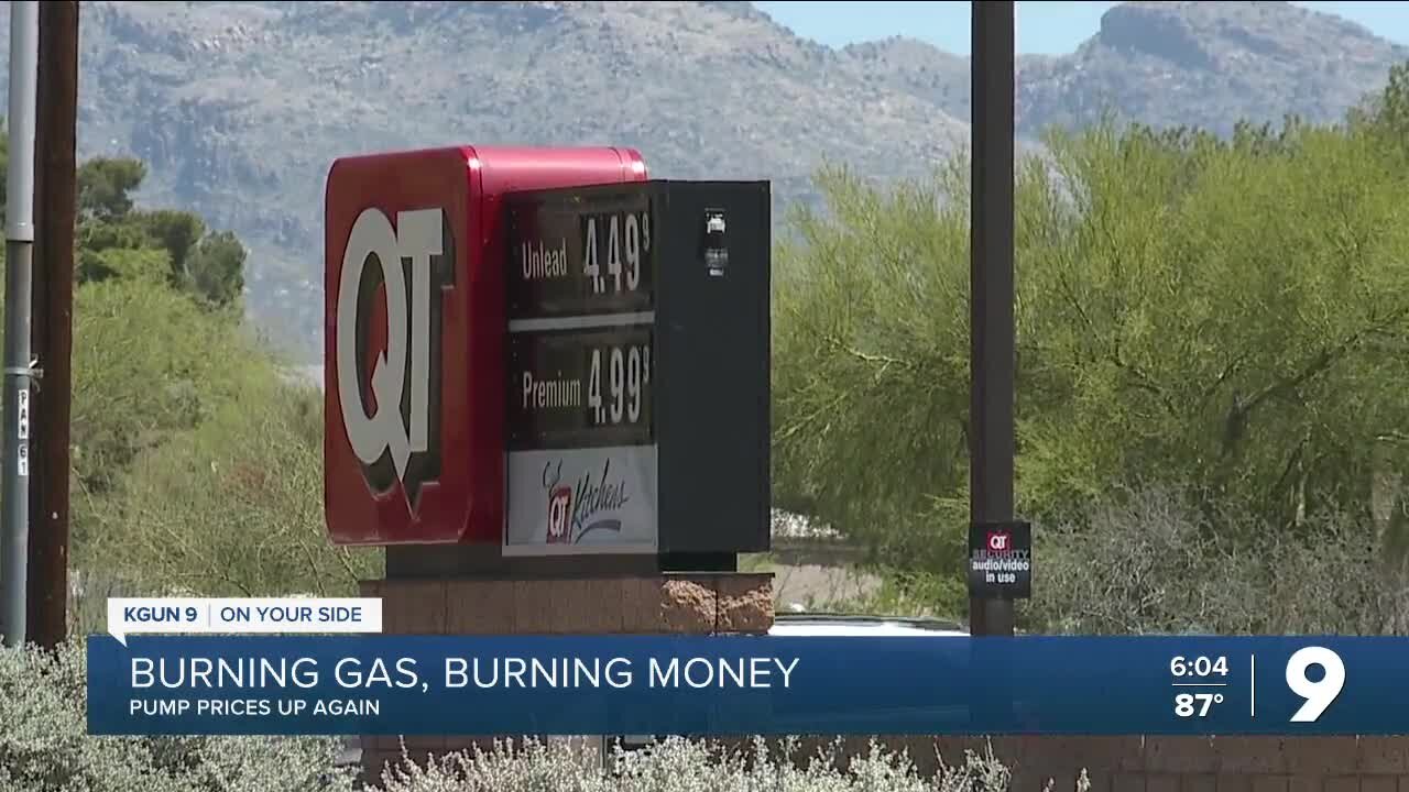 Gas prices pumped up again