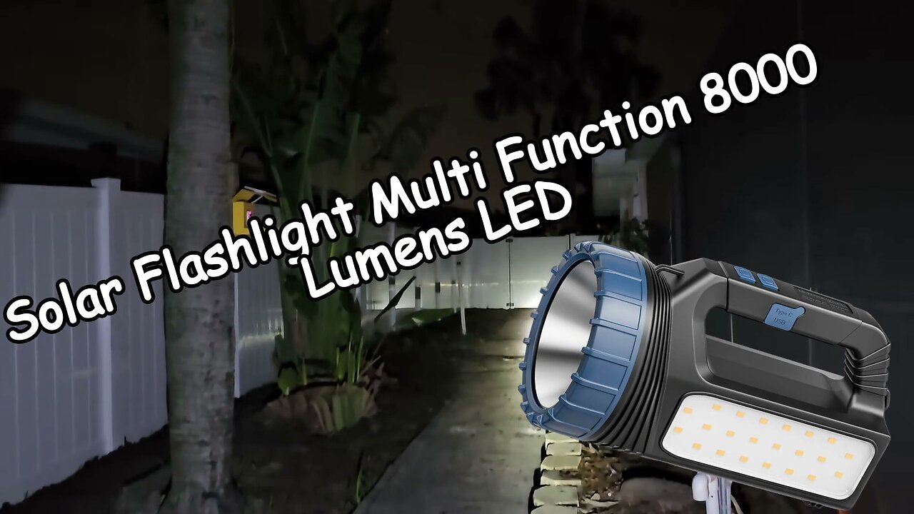 TD-3600S Solar Flashlight Multi Function 8000 Lumens With Emergency Strobe Light Review