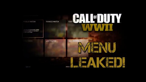 Call of Duty WWII - MENU REVEALED! (Ranked Play Returns! New Playlists; "Daily Mode" & More!)