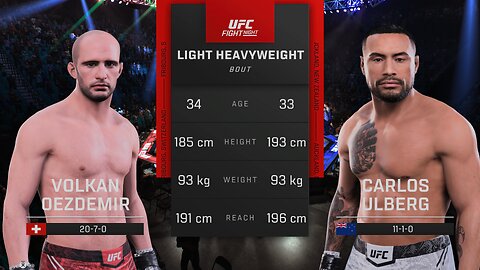 Volkan Oezdemir Vs Carlos Ulberg UFC Fight Night Light Heavyweight Prediction