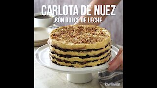 Walnut Carlota with Dulce de Leche