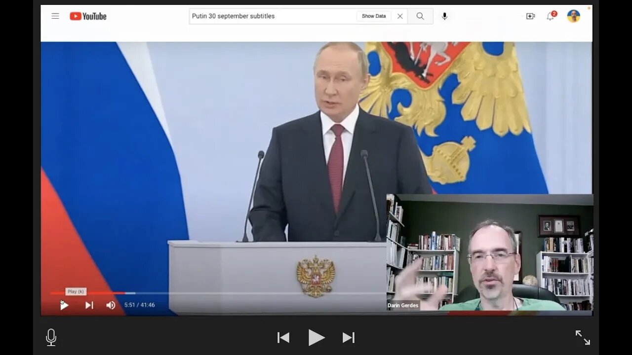 RESPONSE TO PUTIN'S SEPTEMBER 30 SPEECH ACCEPTING UKRAINIAN TERRITORIES INTO RUSSIA